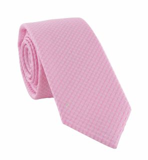 Boys Pink Semi Plain Tie & Pocket Square Set