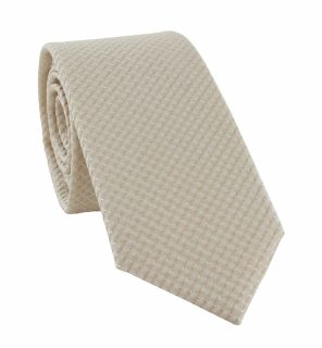 Boys Taupe Semi Plain Tie & Pocket Square Set