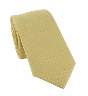 Boys Gold Semi Plain Tie & Pocket Square Set