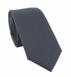 Boys Grey Semi Plain Tie & Pocket Square Set
