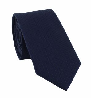 Boys Navy Semi Plain Tie & Pocket Square Set