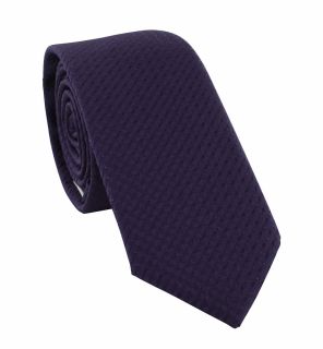 Boys Purple Semi Plain Tie & Pocket Square Set