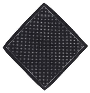 Black Tie & Contrast Spot Pocket Square Set