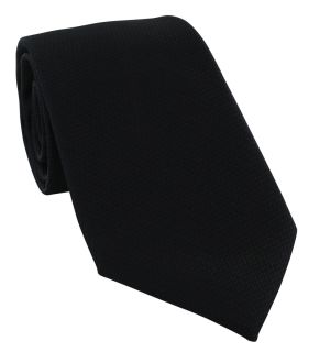 Black Tie & Contrast White Pocket Square Set