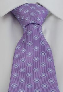 Lilac Outline Neat Polyester Tie & Pocket Square Set