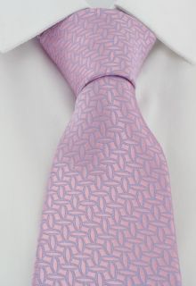 Pink Outline Geometric Tie & Pocket Square Set