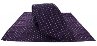 Purple Diamond Tie & Pocket Square Set