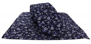 Lilac Irregular Floral Tie & Pocket Square Set