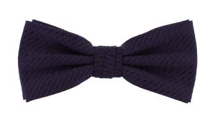 Purple Semi Plain Bow Tie & Pocket Square Set