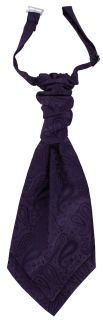 Purple Tonal Paisley Cravat & Pocket Square Set 