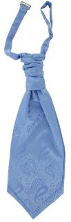 Light Blue Tonal Paisley Cravat & Pocket Square Set 