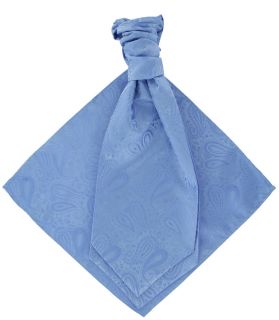 Light Blue Tonal Paisley Cravat & Pocket Square Set 