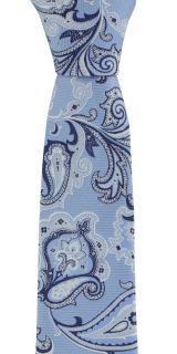 Blue Vintage Paisley Tie & Pocket Square Set