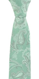 Green Vintage Paisley Tie & Pocket Square Set