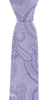 Purple Defined Paisley Tie & Pocket Square Set