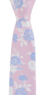 Pink Summertime Floral Tie & Pocket Square Set