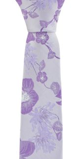 Purple Oversized Floral Tie & Pocket Square Set