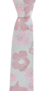 Pink Oversized Floral Tie & Pocket Square Set