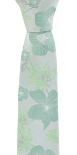 Green Oversized Floral Tie & Pocket Square Set