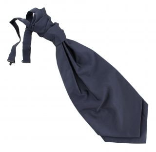 Charcoal Cravat / Ruche Polyester Tie 