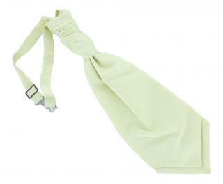 Cream Cravat / Ruche Polyester Tie 