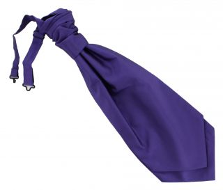 Purple Cravat / Ruche Polyester Tie 
