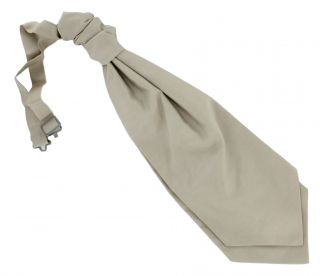 Taupe Cravat / Ruche Polyester Tie 