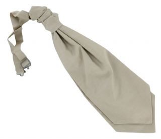 Taupe Boys Cravat / Ruche Polyester Tie 