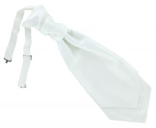 White Boys Cravat / Ruche Polyester Tie 