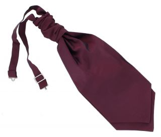 Wine Cravat / Ruche Polyester Tie 