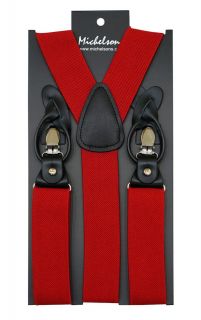 Bright Red Adjustable Braces