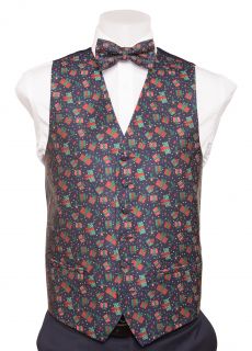 Navy Christmas Presents Waistcoat