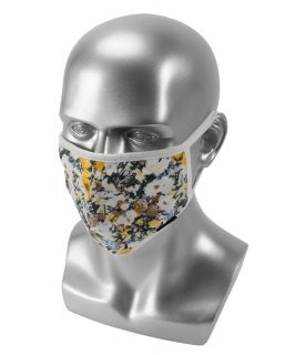Yellow & Green Floral Design Cotton Face Covering
