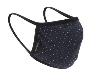 Navy & White Pin  Dot Face Covering