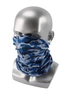 Blue Camouflage Head Covering