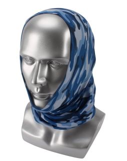 Blue Camouflage Head Covering