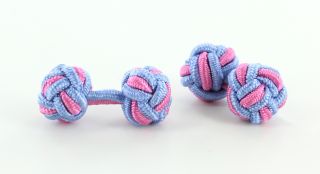 Light Blue & Pink Silk Knots