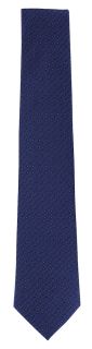 Navy Pattern Silk & Lurex Tie
