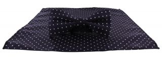 Purple Spot Polyester Bow Tie & Pocket Square Set