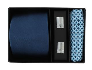 Teal Silk Tie, Pocket Square & Cufflink Gift Set