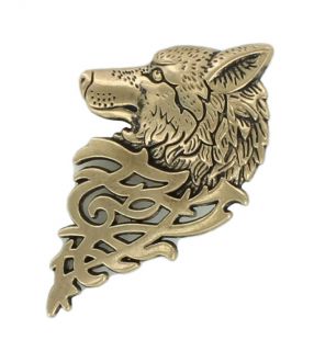 Gold Wolf Pin