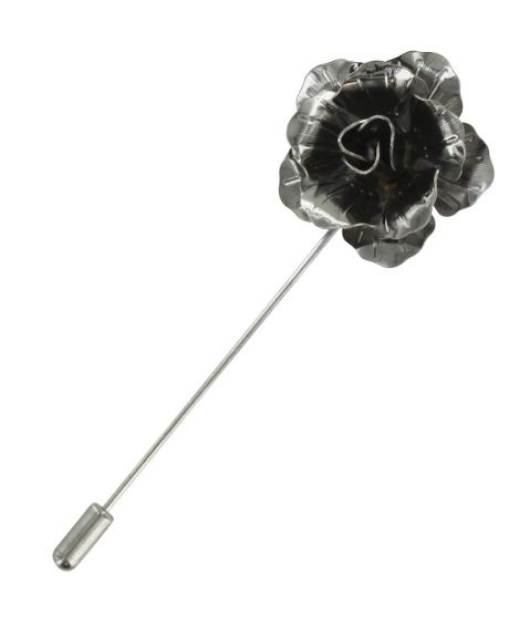 Neckwear And Accessories Gunmetal Flower Lapel Pin Michelsons