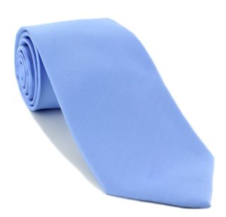 Light Blue Plain Polyester Tie