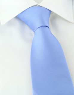 Light Blue Plain Polyester Tie