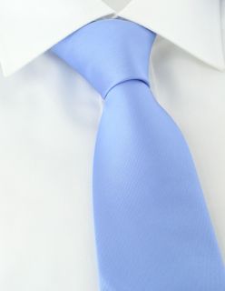 Light Blue Plain Tie & Pocket Square Set