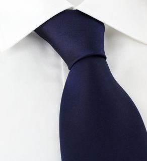 Navy Plain Silk Tie