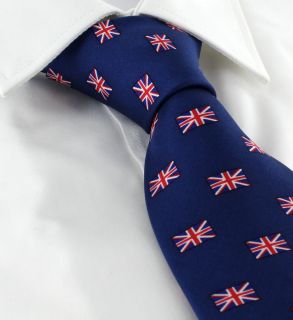 Small Union Jack All Over Pattern Silk Tie