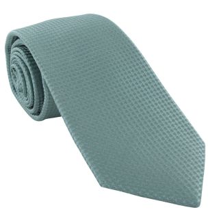 Teal Textured Geo Silk Tie & Pocket Square Set
