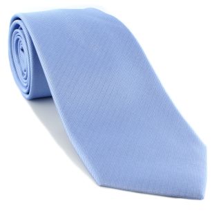Light Blue Plain Twill Silk Tie