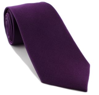 Dark Purple Plain Twill Silk Tie